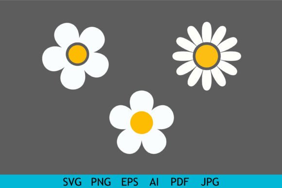 Cute Daisy Flower SVG Bundle