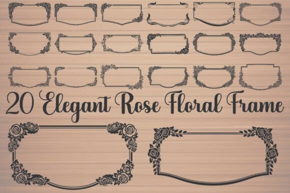 Elegant Rose Floral Frames