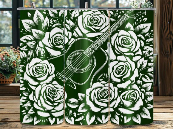 Floral Acoustic Guitar