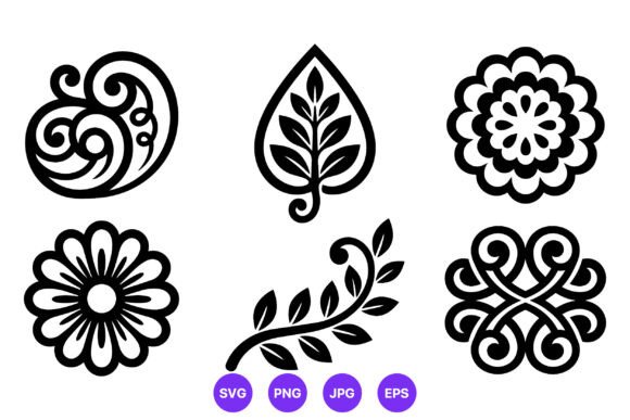 Floral Leaf Ornamental Vector Art