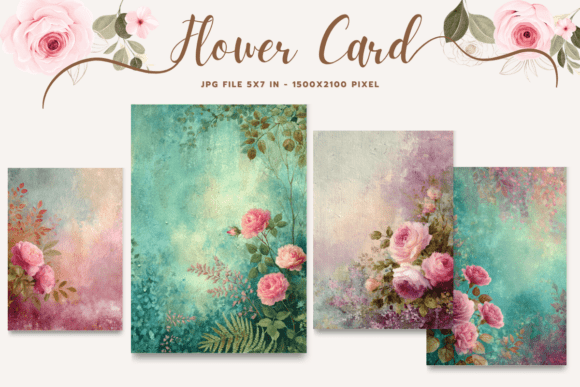 Flower Card Floral Greeting Postcard_15
