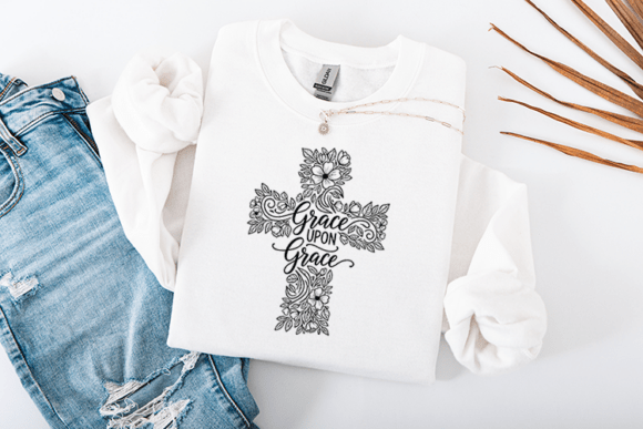 Grace Upon Grace Floral Cross
