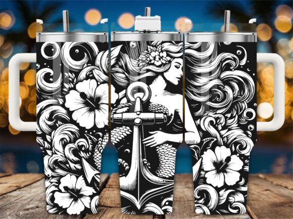 Mermaid Floral Anchor