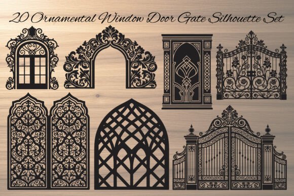 Ornamental Window Door Gate SVG Bundle