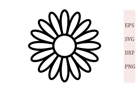 Simple Floral Outline Cut File