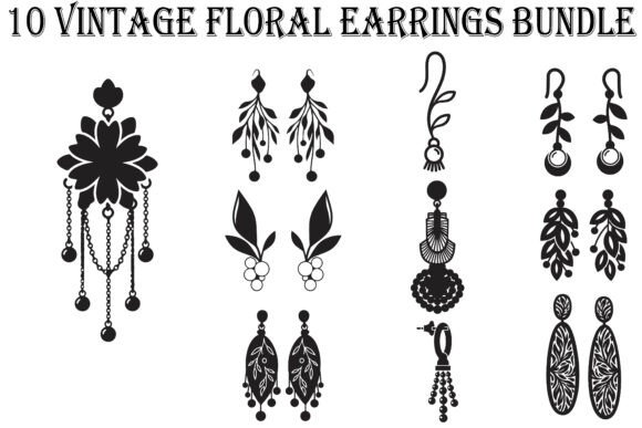 Vintage Floral Earrings Bundle